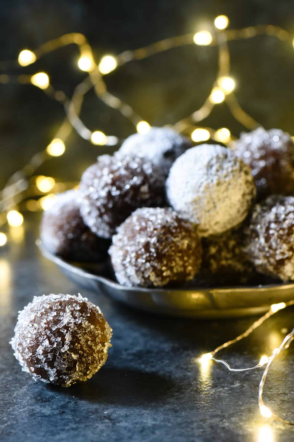 These Almond Flour Rum Balls are a sophisticated alternative to frosting-laden holiday treats, and perfect with a cup of coffee or tea. Naturally gluten free. | foxeslovelemons.com These Almond Flour Rum Balls are a sophisticated alternative to frosting-laden holiday treats, and perfect with a cup of coffee or tea. Naturally gluten free. | foxeslovelemons.com